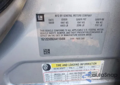 2010 Chevrolet Malibu Lt from USA, damaged, VIN 1G1ZC5EB2A4118494